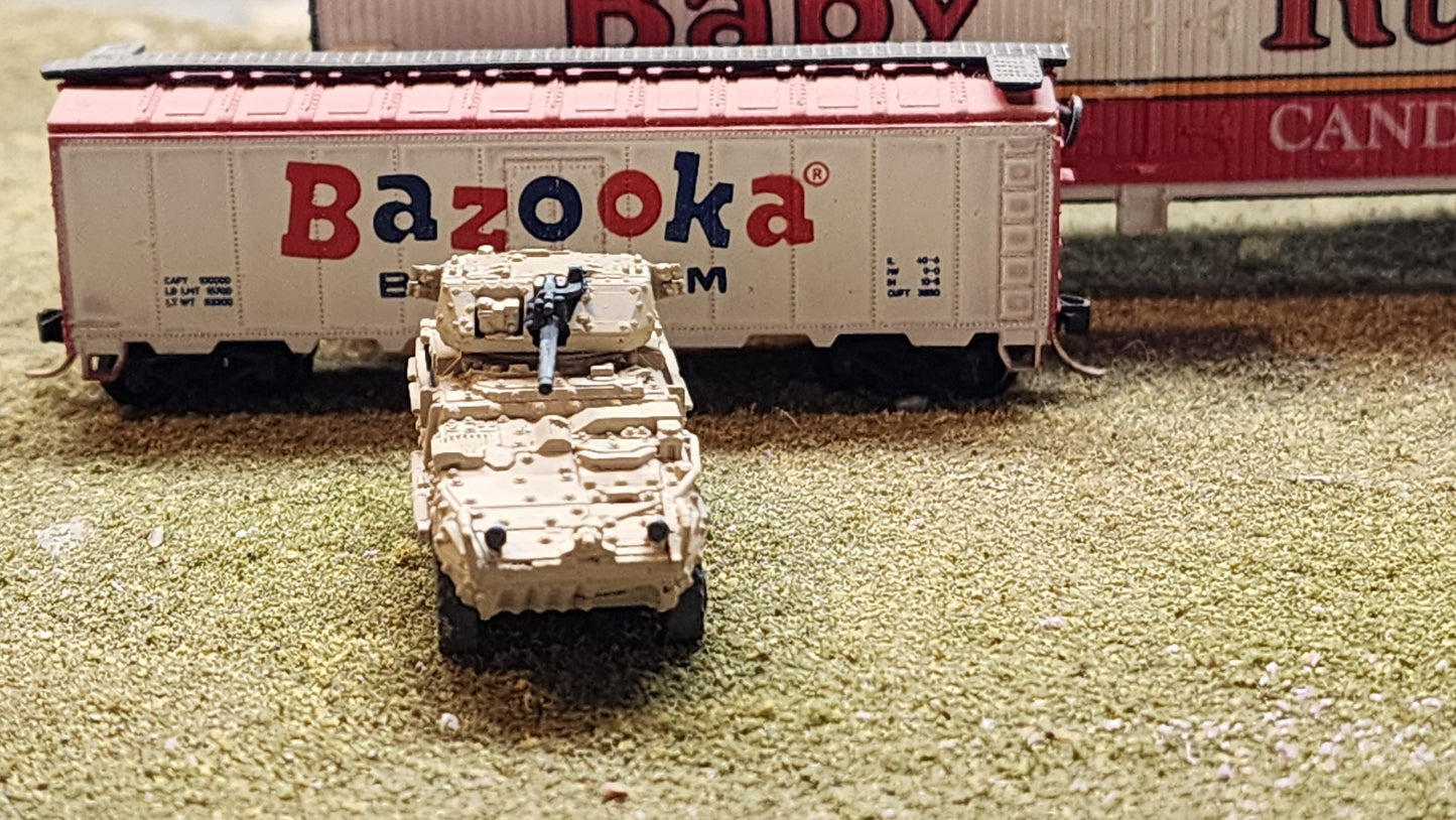 N Scale 1:160 Stryker 30 mm Infantry Carrier Vehicle – Dragoon -Desert Camo