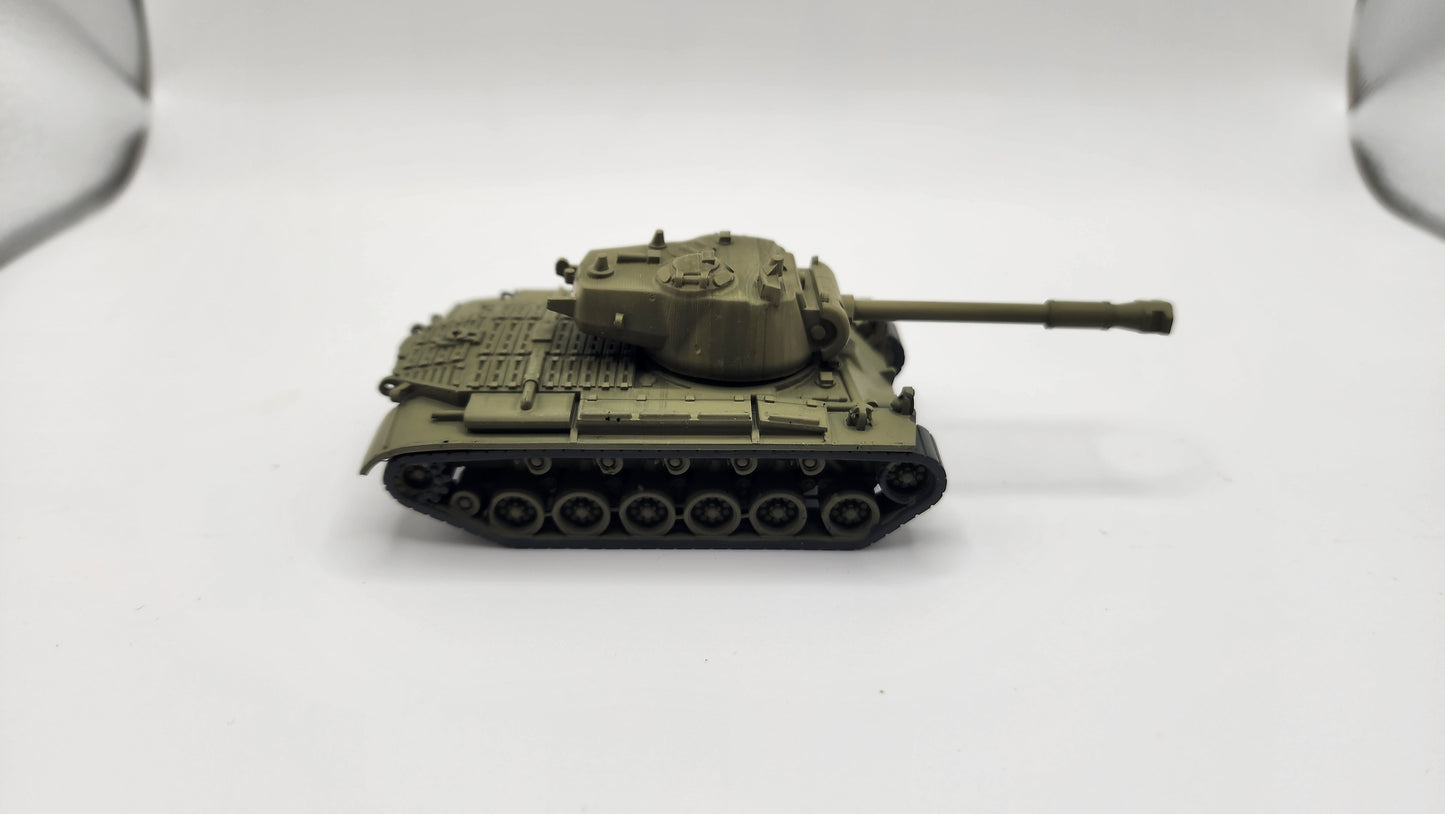 HO Scale 1:87 M46 Patton Medium Tank - US Army - OD Green