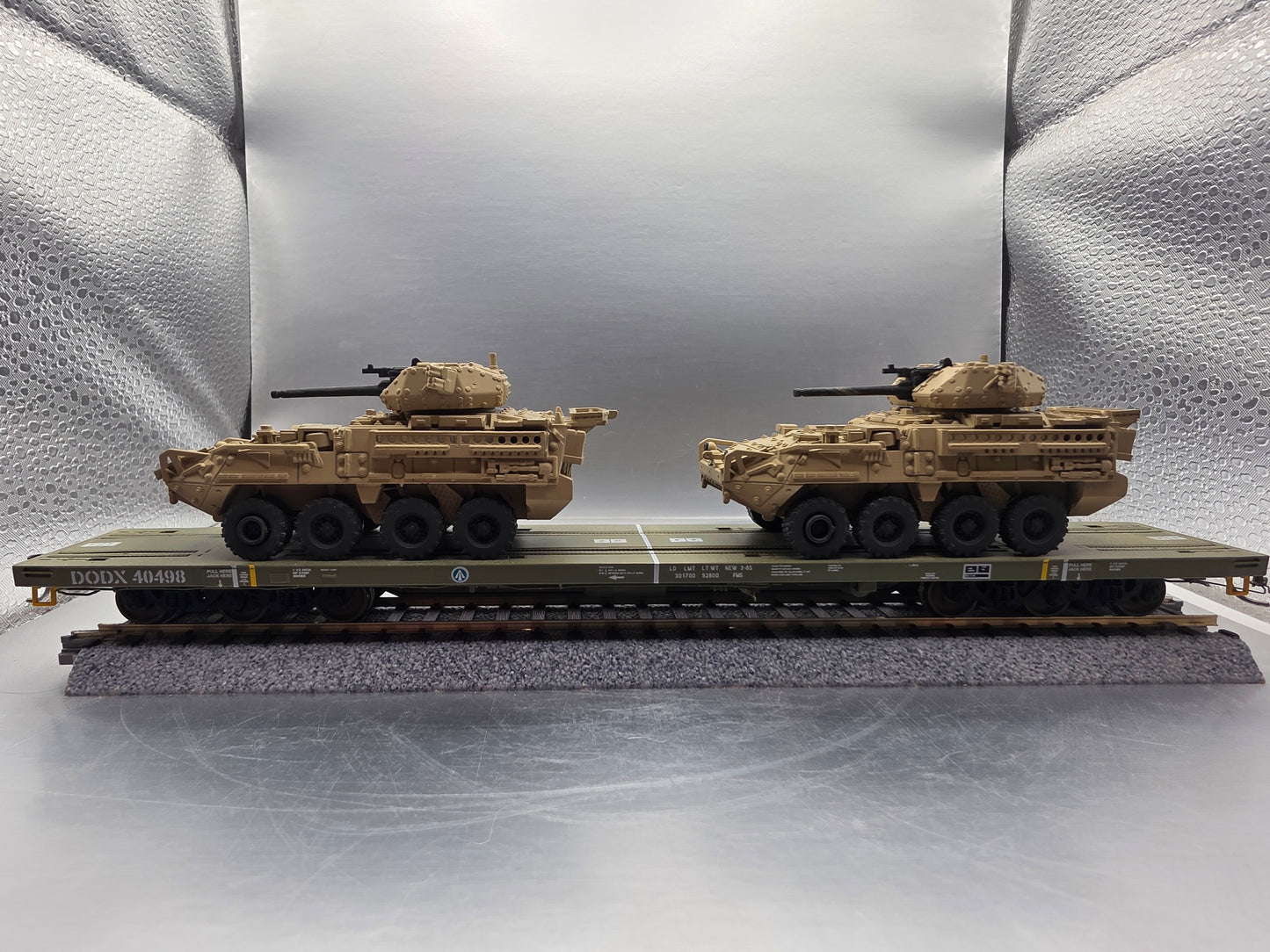 HO Scale 1:87 Stryker 30 mm Infantry Carrier Vehicle – Dragoon (ICV-D) - Desert Camo