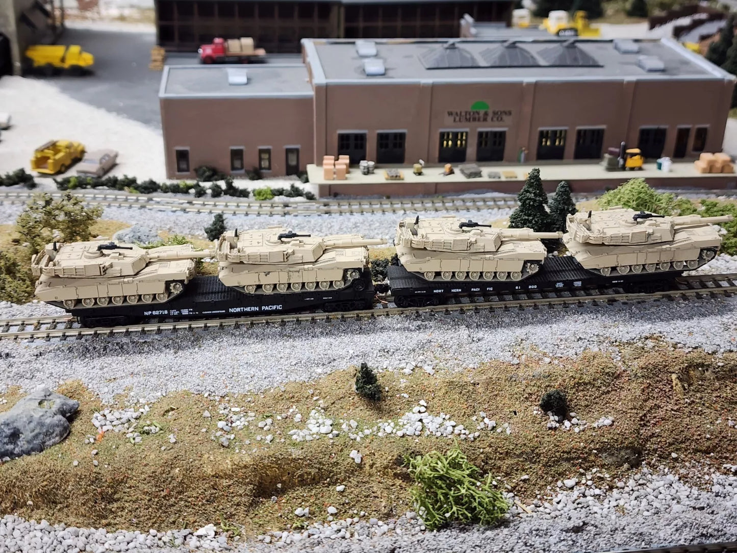 4 Pack N Scale 1:160 M1A1 Abrams MBT- US Army Desert Camo