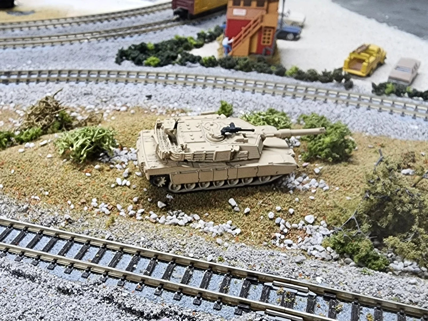 4 Pack N Scale 1:160 M1A1 Abrams MBT- US Army Desert Camo