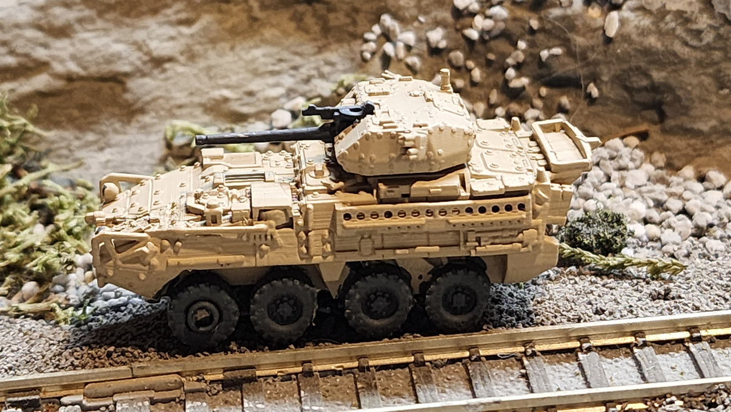 N Scale 1:160 Stryker 30 mm Infantry Carrier Vehicle – Dragoon -Desert Camo