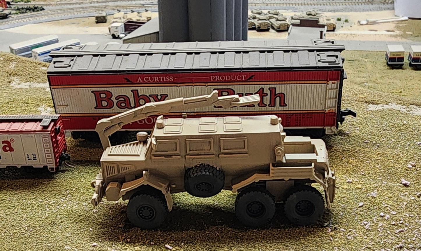 HO Scale 1:87 Buffalo MRAP (mine protected vehicle) US Army Desert Camo