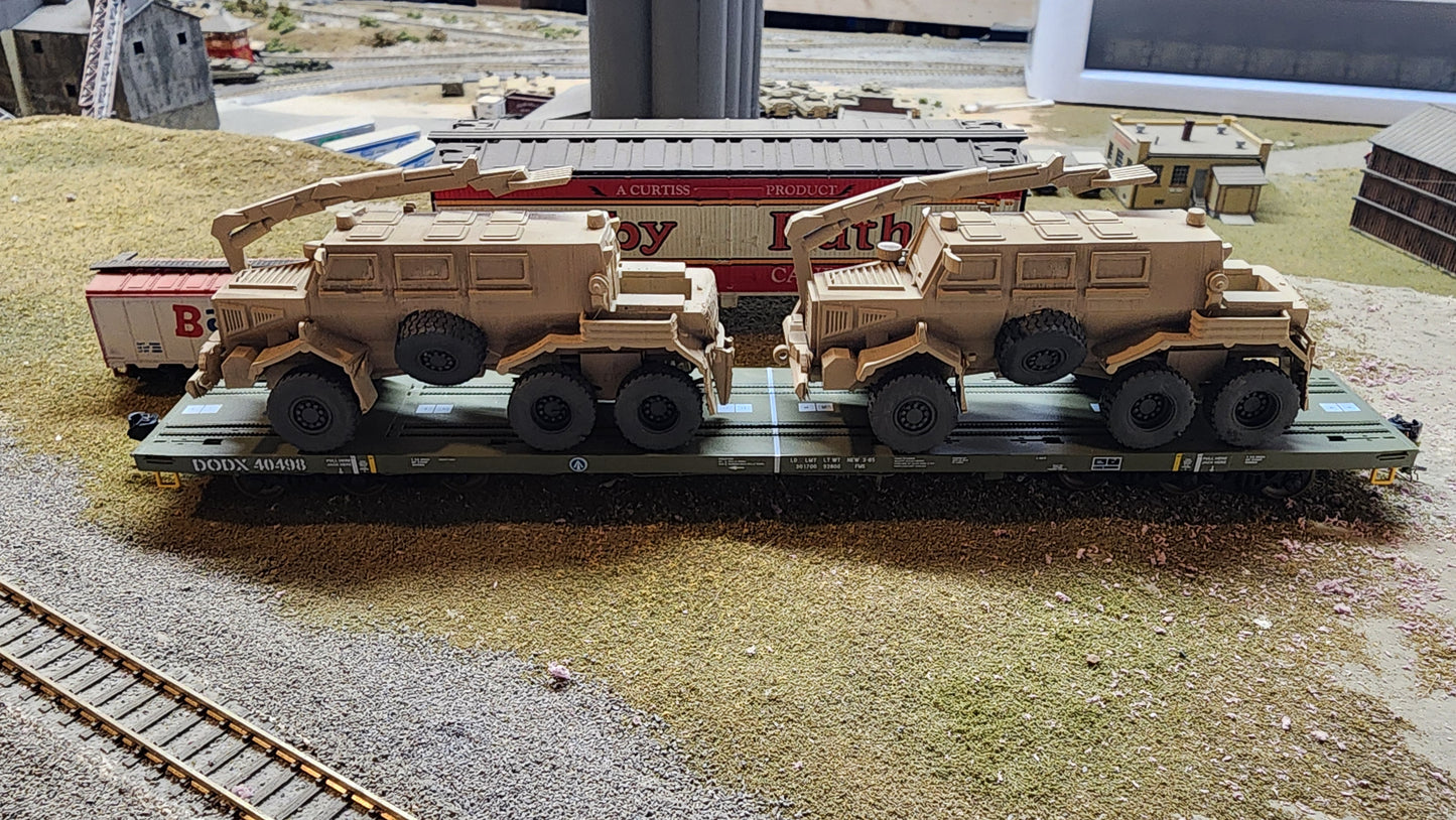 HO Scale 1:87 Buffalo MRAP (mine protected vehicle) US Army Desert Camo