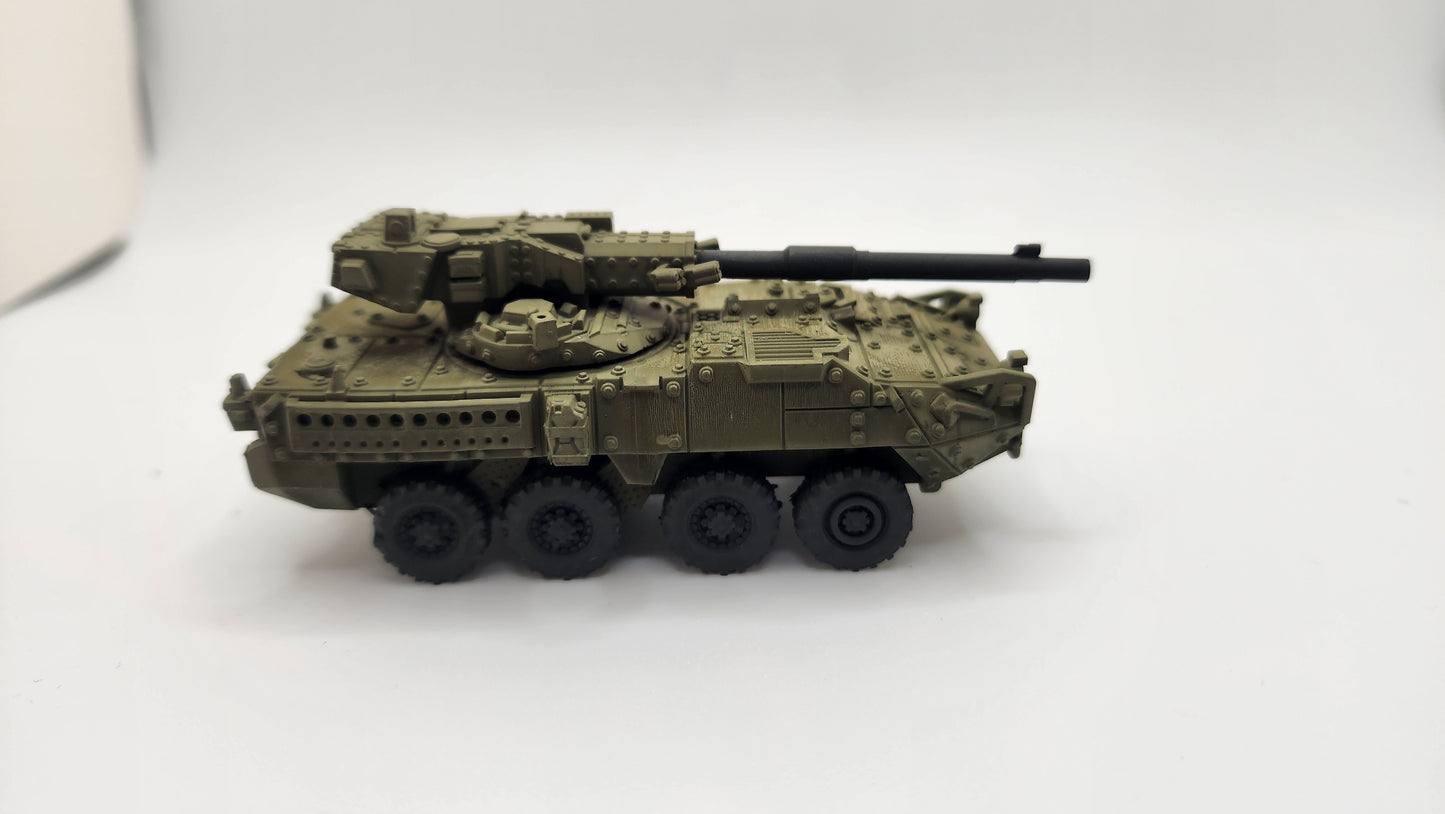 HO Scale 1:87 M1128 Stryker Mobile Gun - US Army OD Green