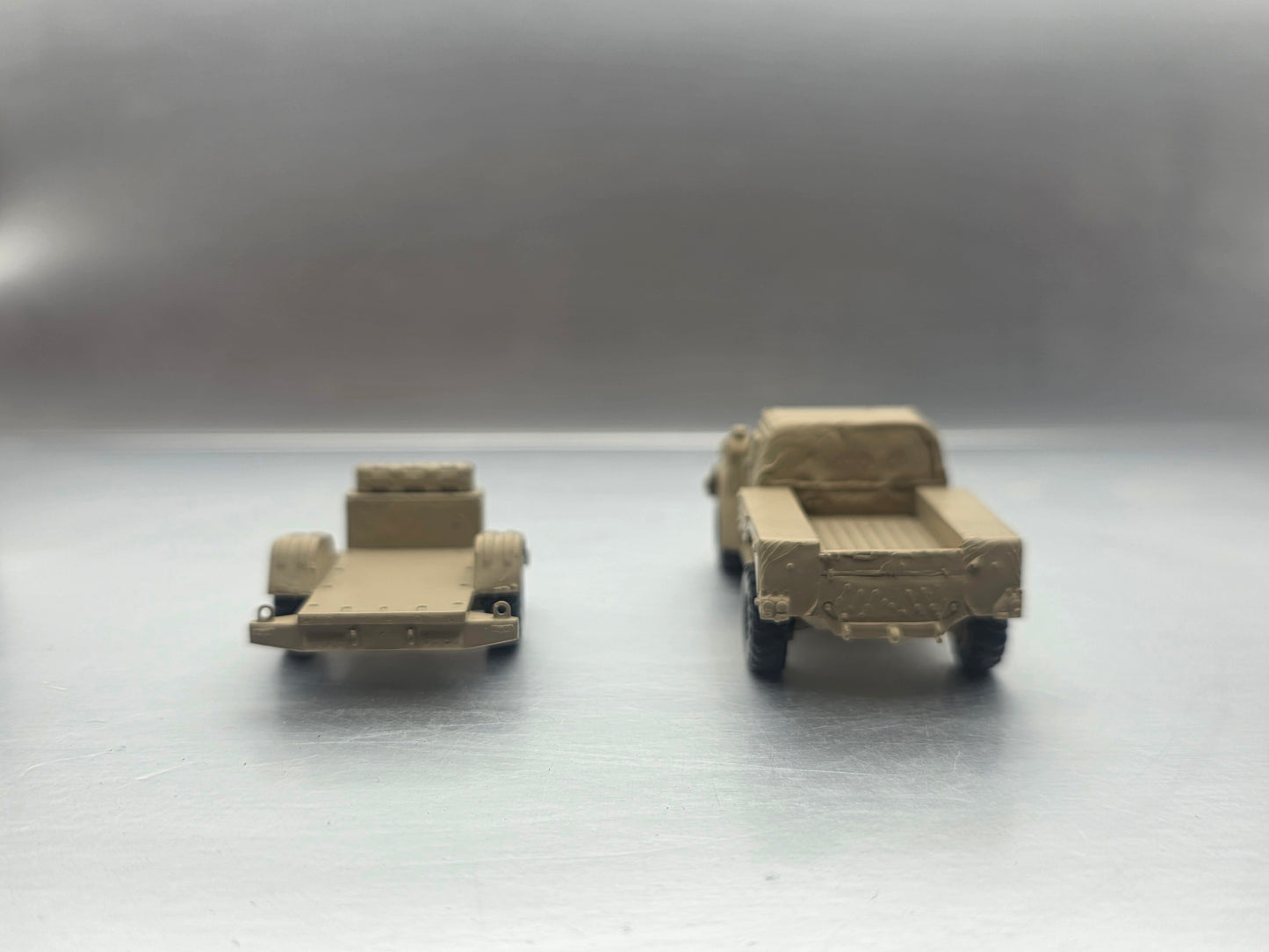 HO Scale 1:87 JLTV Cargo with Trailer Desert Camo US Army