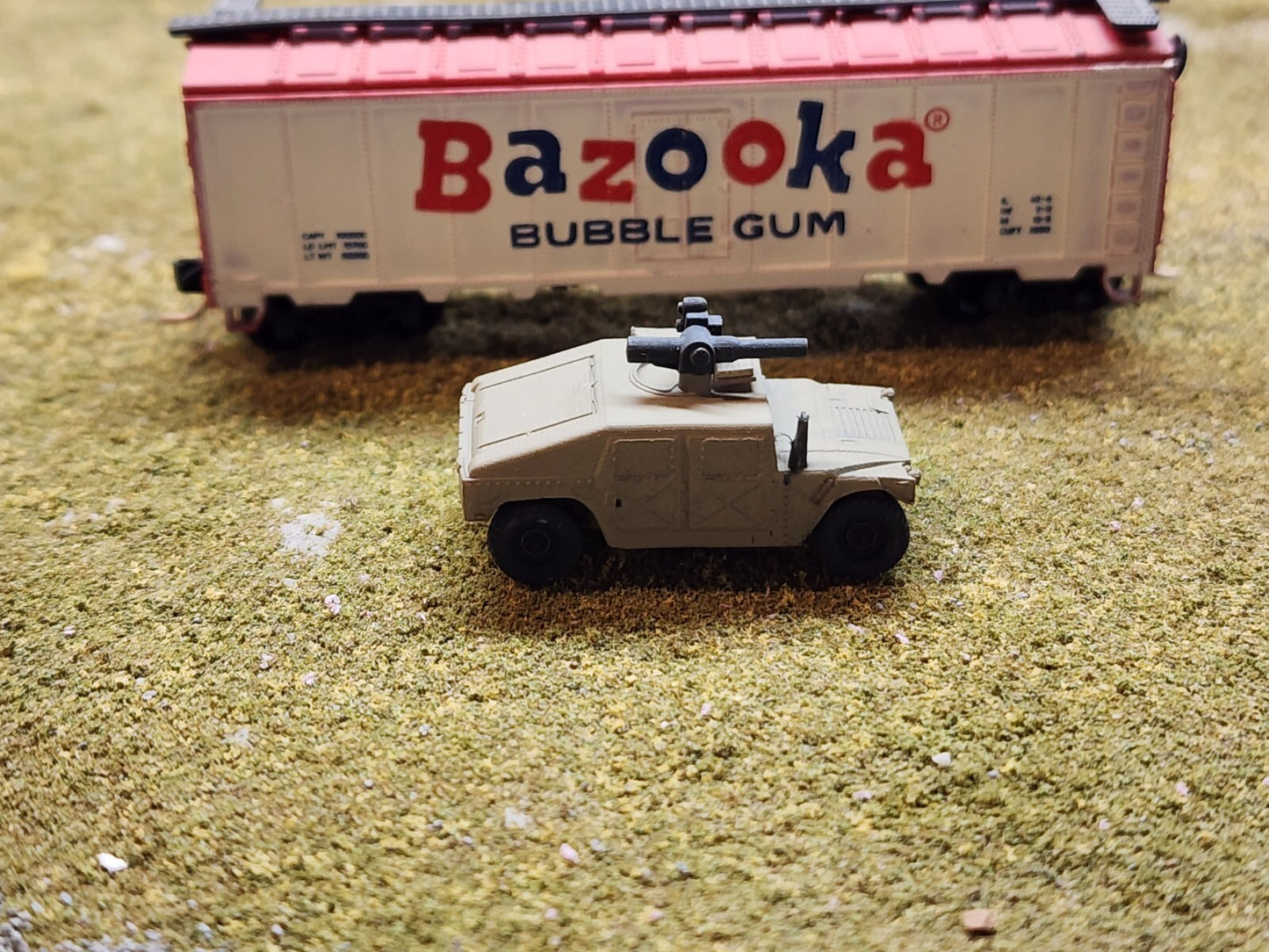 N Scale 1:160 HMMWV TOW Launcher- US Army OD Green
