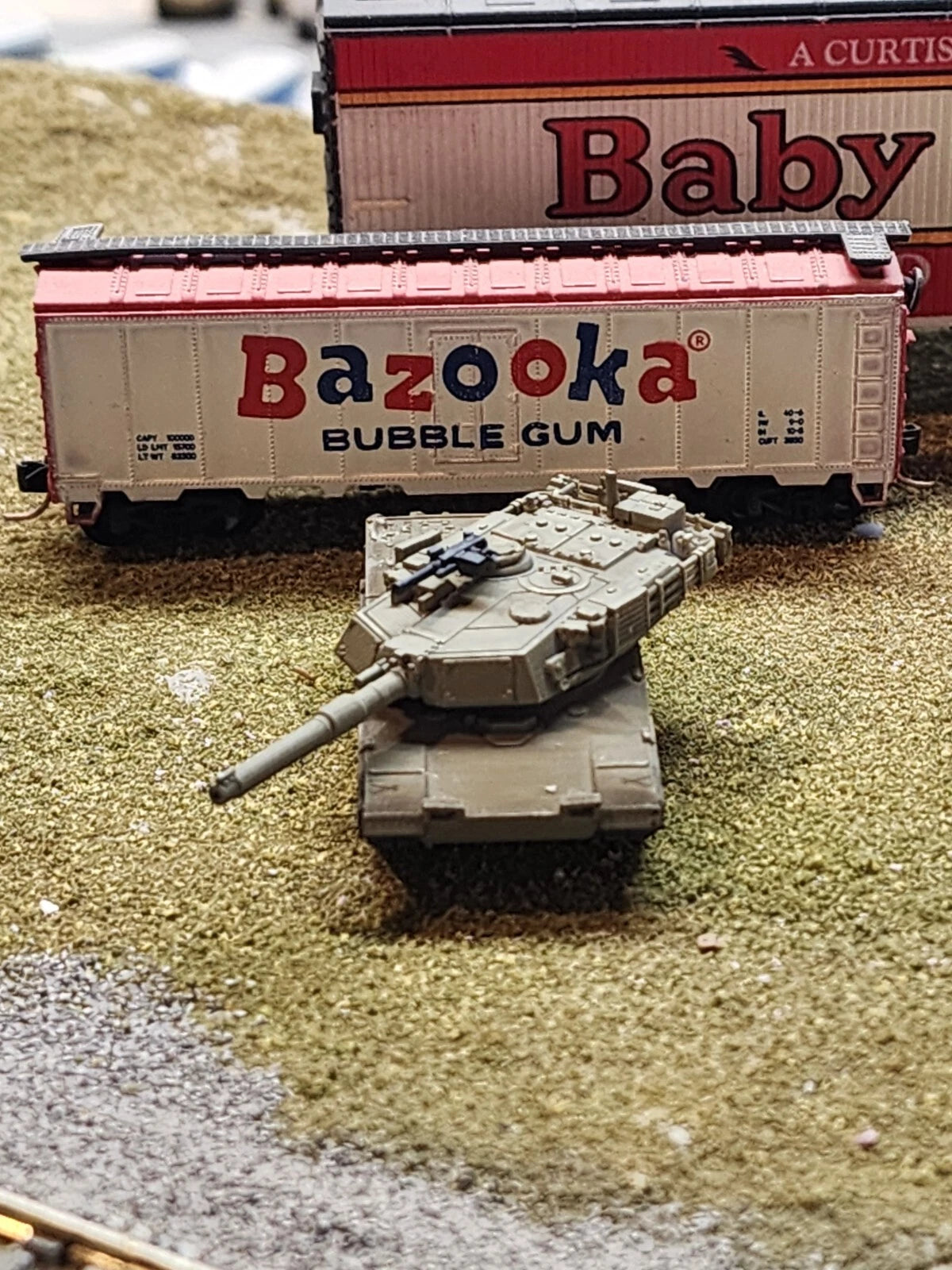 N Scale 1:160 M1A1 Abrams MBT 3D Printed and Hand Painted- US Army OD Green