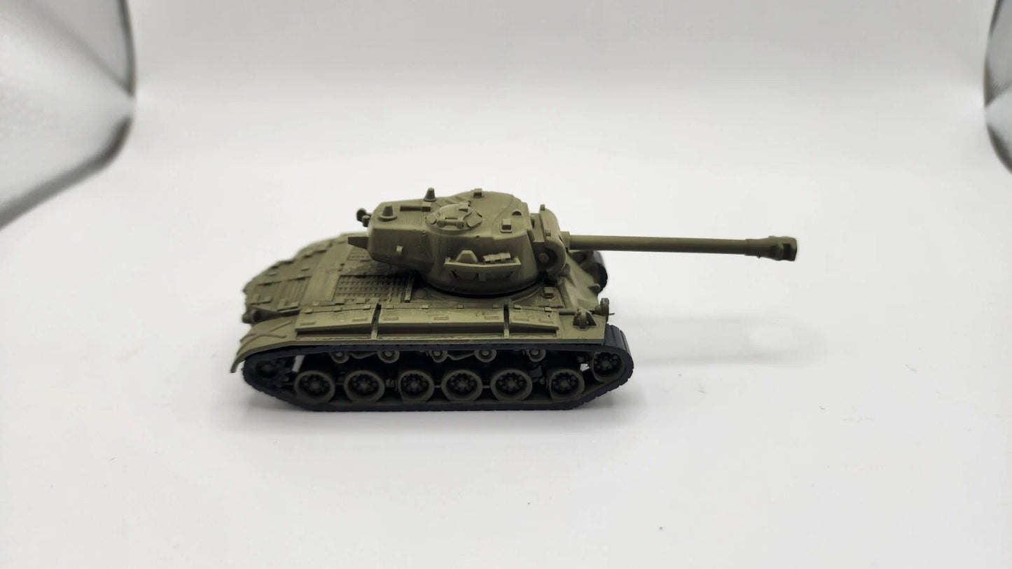HO Scale 1:87 M26 Pershing Heavy Tank - US Army - OD Green