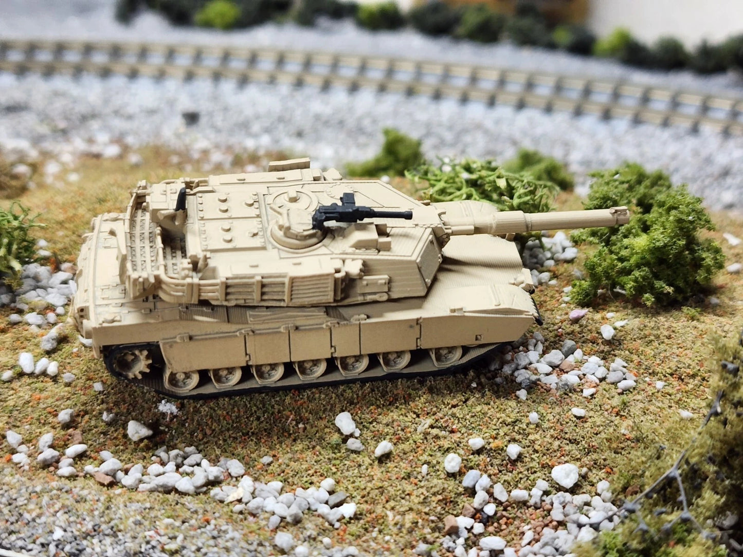 N Scale 1:160 M1A1 Abrams MBT 3D Printed and Hand Painted- US Army Desert Camo