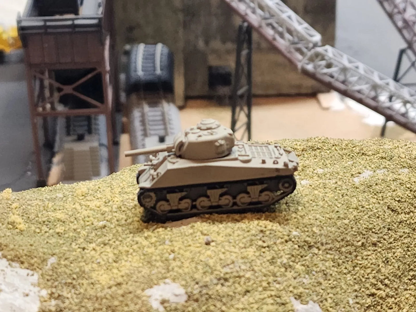 N Scale 1:160 M4 Sherman Tank WWII 3D Printed and Hand Painted- US Army OD Green