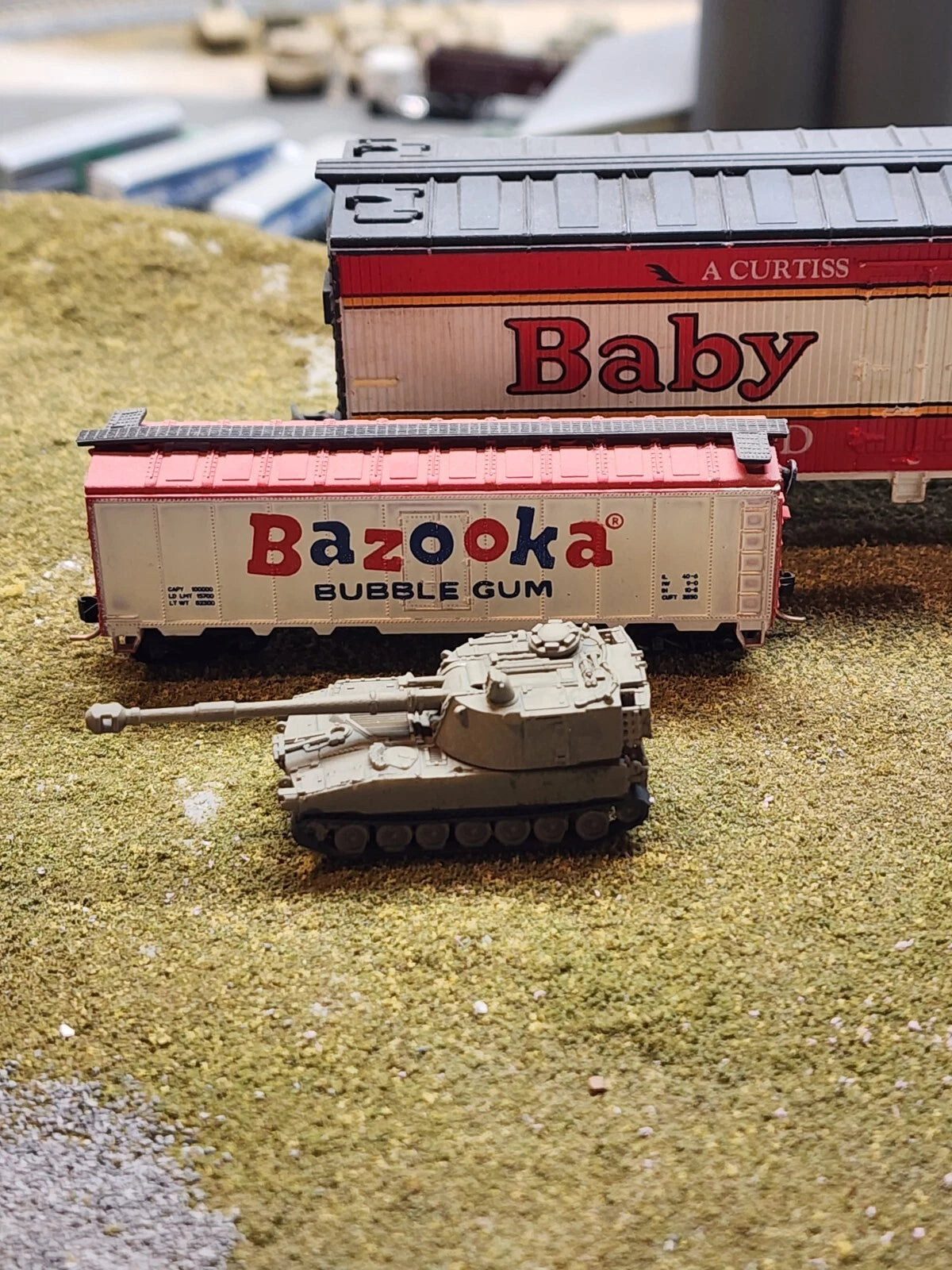 N Scale 1:160 M109 Howitzer 3D Print Hand Painted- US Army OD Green